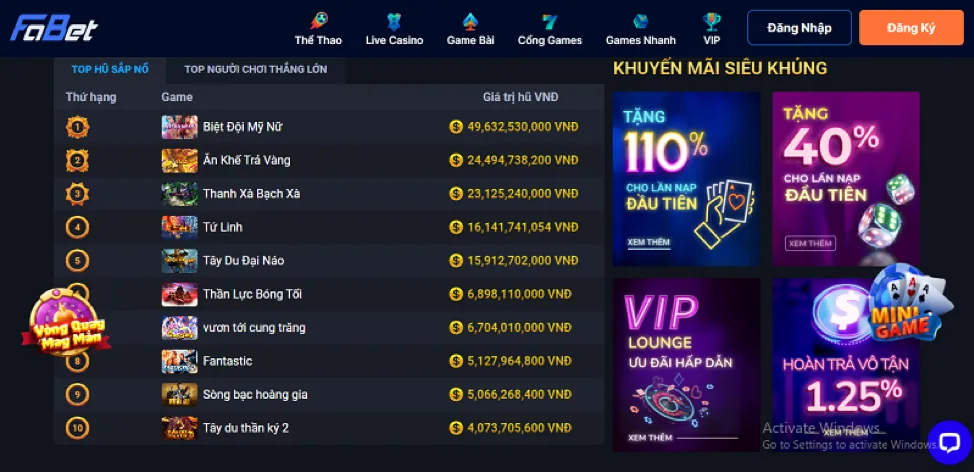 Các loại vũ khí và kỹ năng trong game bắn cá